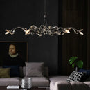 lustre postmoderne de luxe en acier inoxydable simple et personnalisé