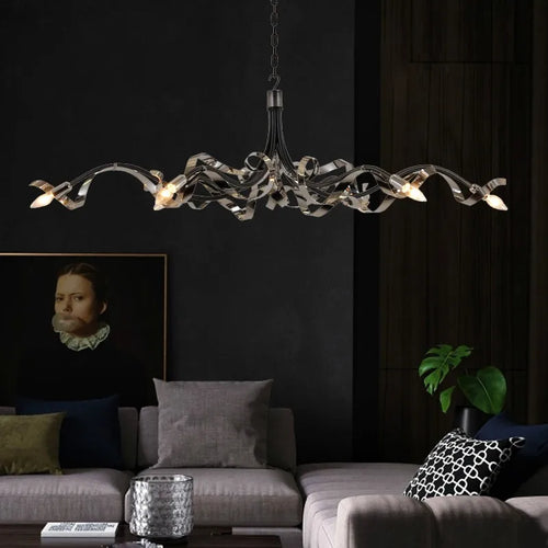 lustre postmoderne de luxe en acier inoxydable simple et personnalisé - vue 2 sur 8