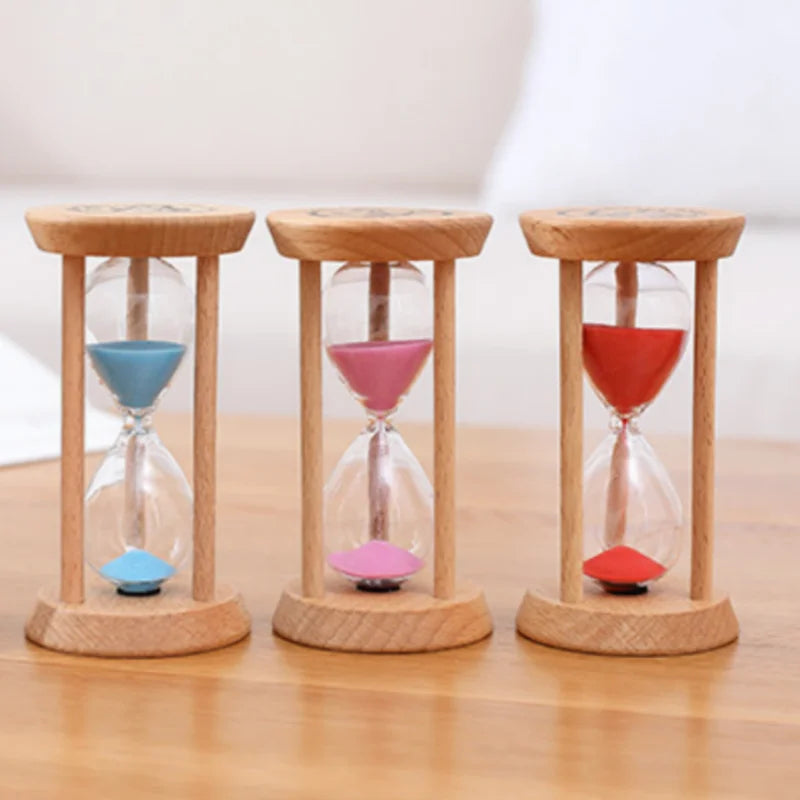 sablier en bois minuterie décorative pour enfants et anniversaires - vue 3 sur 12
