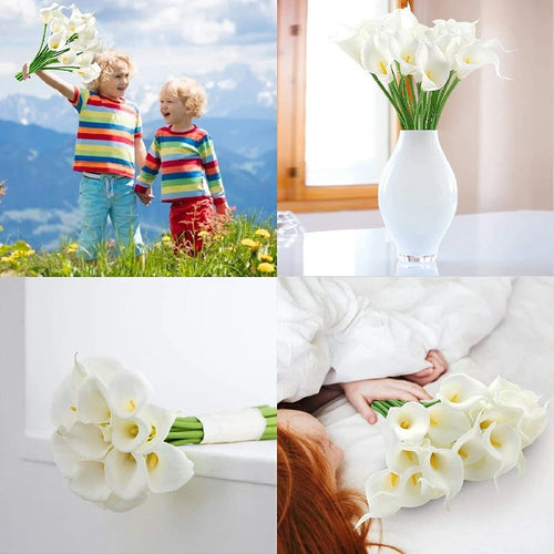 lot de fleurs artificielles lys calla pour mariage et décoration florale - vue 4 sur 23
