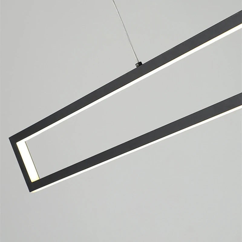 Modern LED black dimming living room light used for hanging decoration of restaurant, coffee shop, bar lighting fixtures - vue 6 sur 8