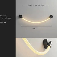 applique murale led en silicone et acier inoxydable 3000k
