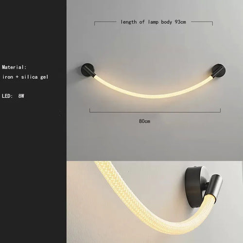 applique murale led en silicone et acier inoxydable 3000k
