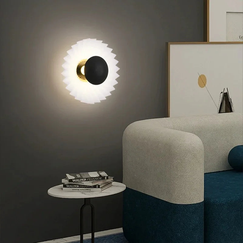 lustre plissé pliant minimaliste led soucoupe volante - vue 5 sur 12