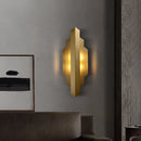 applique murale moderne en acier inoxydable doré pour intérieur
