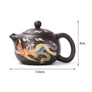 theiere argile dragons phenix gongfu artisanale changeante