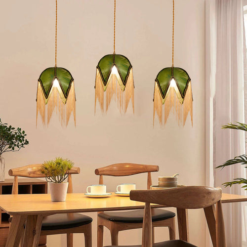 lustre nordique en tissu abat-jour design pour éclairage intérieur - vue 2 sur 8