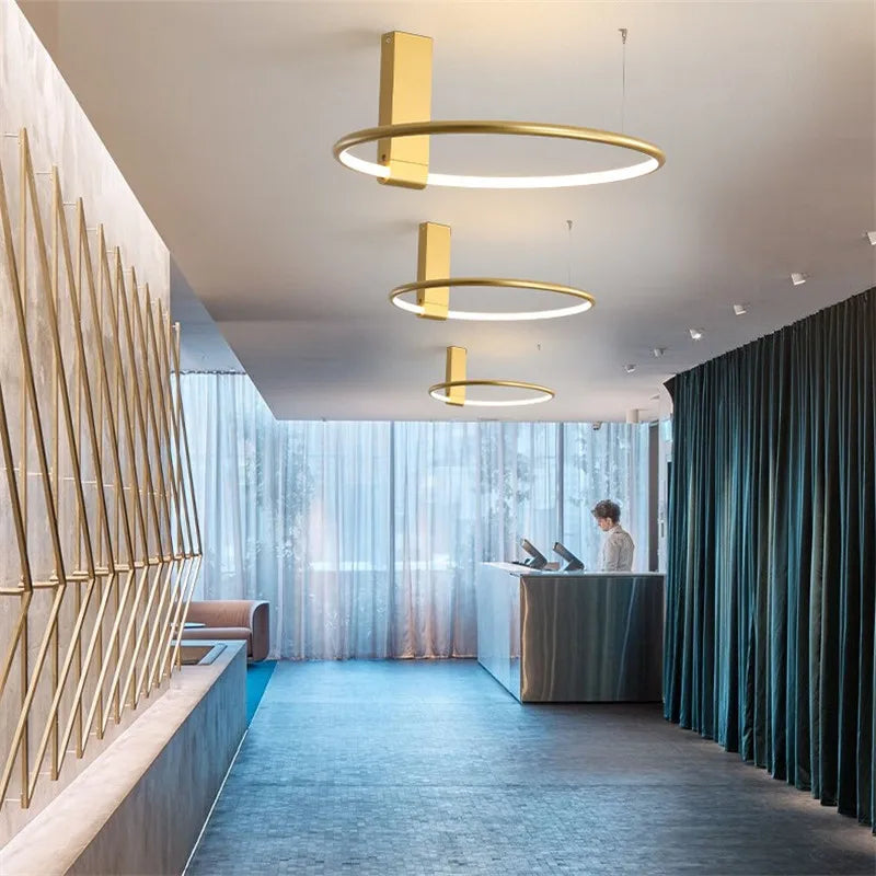 plafonnier circulaire moderne à led avec rotation créative à 360 degrés - vue 3 sur 11