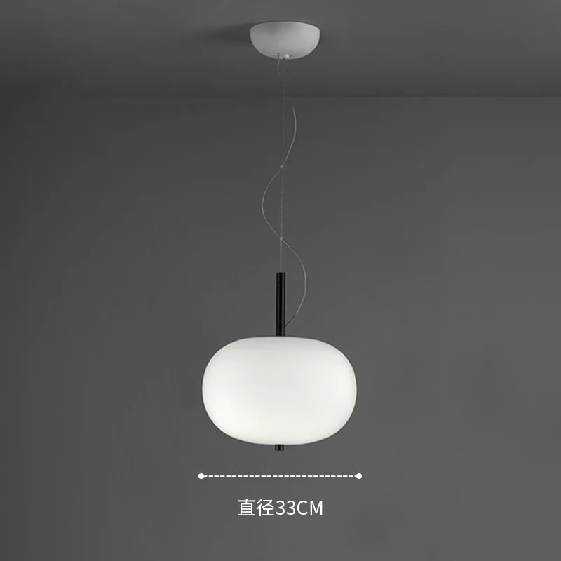 Kobuc Design nordique salon suspension avec grande boule ronde abat-jour en verre créatif bois lustre salle à manger chevet - vue 9 sur 13
