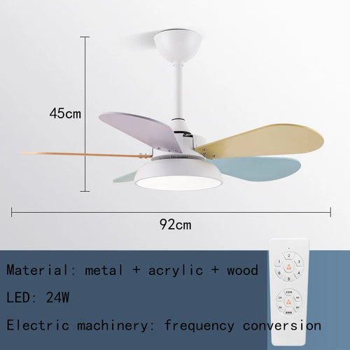 suspension ventilateur led moderne avec télécommande - vue 9 sur 8