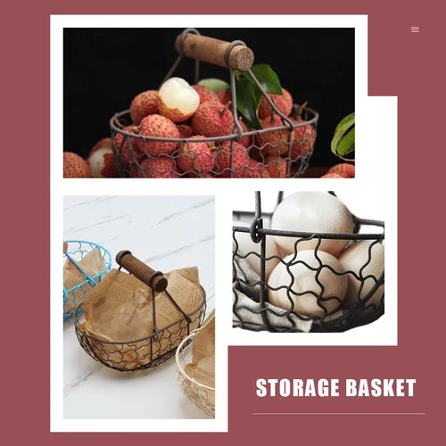 panier en métal pour œufs fruits et légumes - vue 7 sur 7