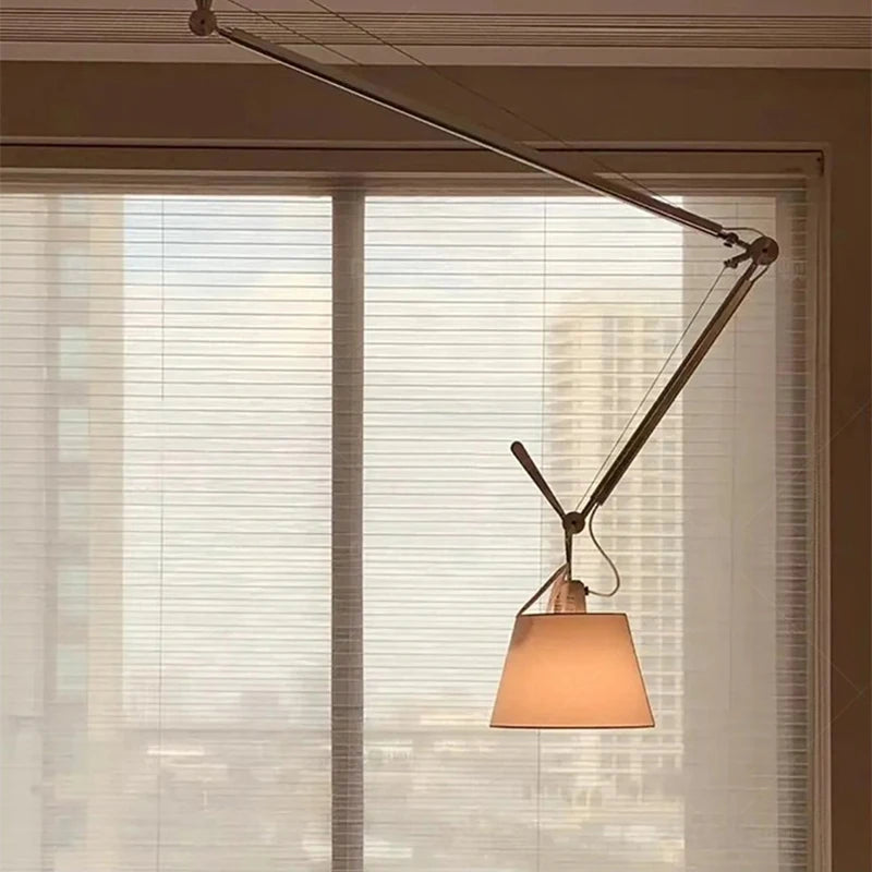 lustre en tissu abat-jour pour restaurant bureau bar et espace public - vue 4 sur 7