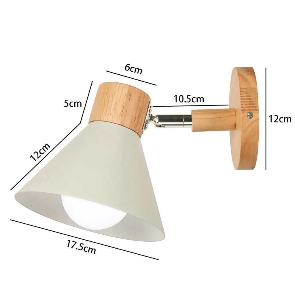 applique murale led en bois style nordique moderne - vue 15 sur 23