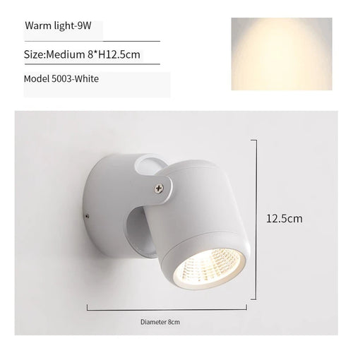 applique murale led moderne rotative pour décoration intérieure - vue 18 sur 20