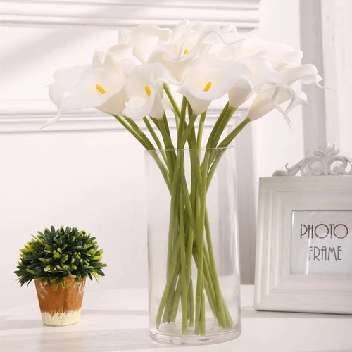 lot de fleurs artificielles lys calla pour mariage et décoration - vue 2 sur 17