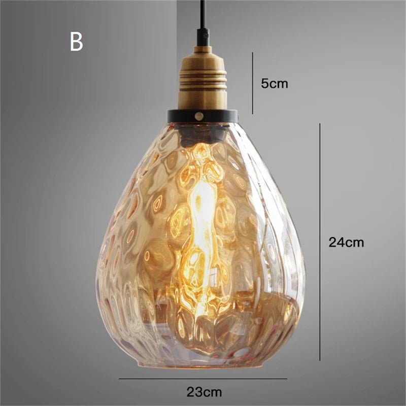 suspension modernes en verre pour éclairage de plafond - vue 10 sur 10