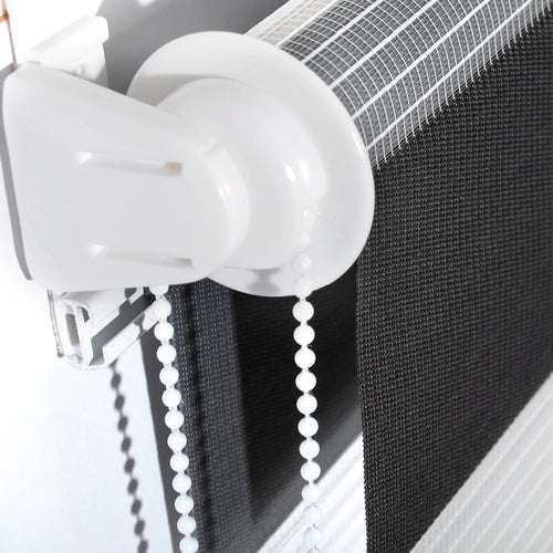 Store enrouleur double persienne tissu pour chambre salon - vue 4 sur 7