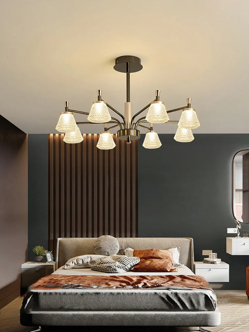 lustre moderne pour éclairage décoratif intérieur nordique - vue 3 sur 9
