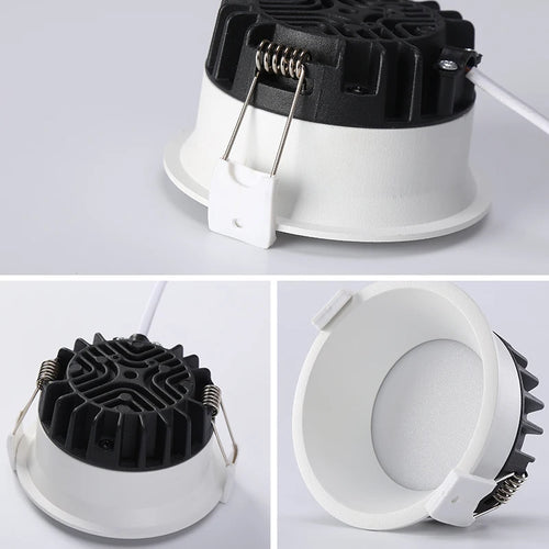 plafonnier led dimmable encastré pour éclairage intérieur design moderne - vue 3 sur 10