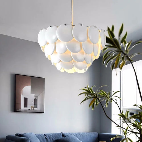 lustre contemporain en céramique style nordique moderne - vue 6 sur 10