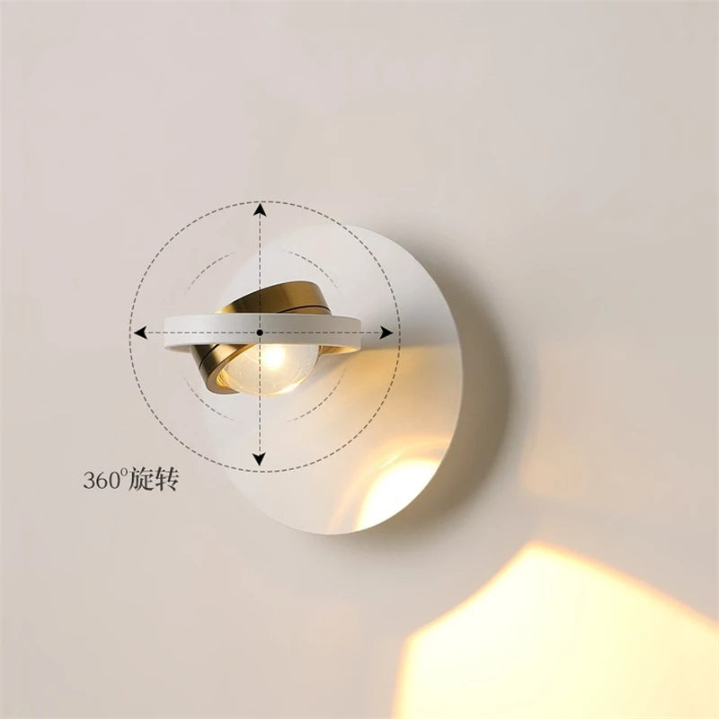 applique murale led moderne rotative à 360° protection des yeux - vue 5 sur 9