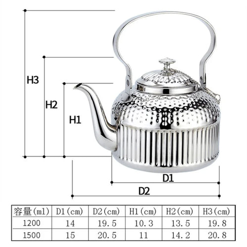 Théière acier inox martelé filtre intégré 1 8l - vue 7 sur 7