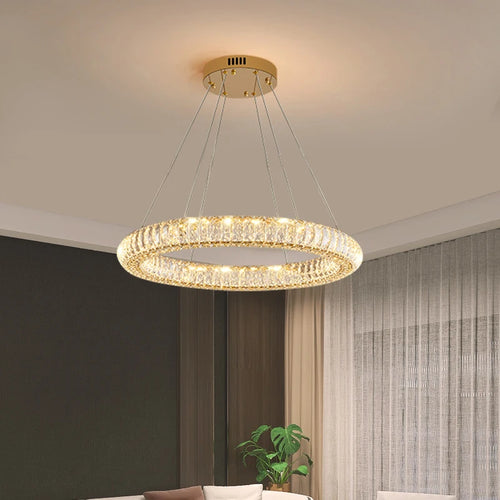 lustre en cristal moderne lumineux pour intérieur élégant - vue 3 sur 12