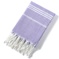serviette de plage turque rayures franges sechage rapide