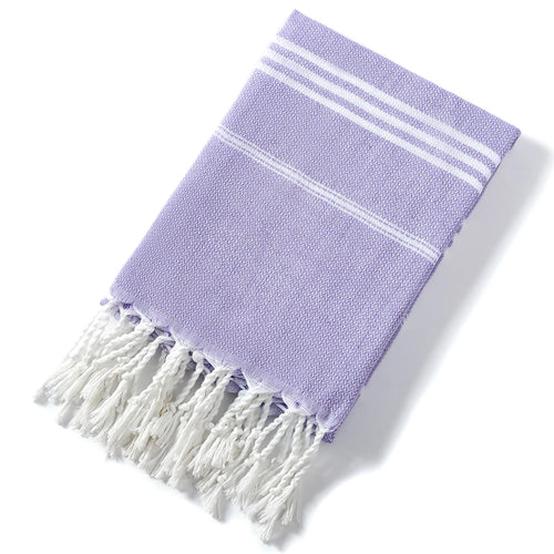 serviette de plage turque rayures franges sechage rapide