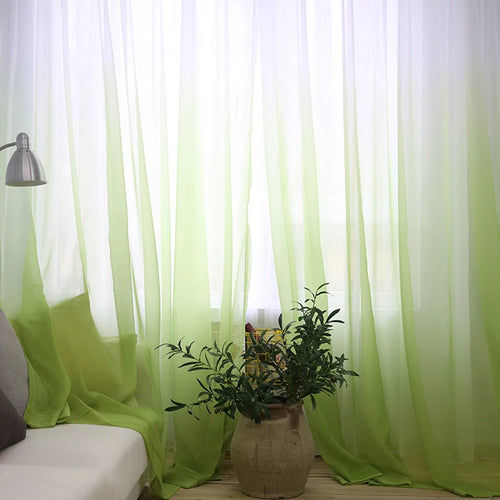 Voilage tulle degrade style moderne pour salon chambre - vue 8 sur 8