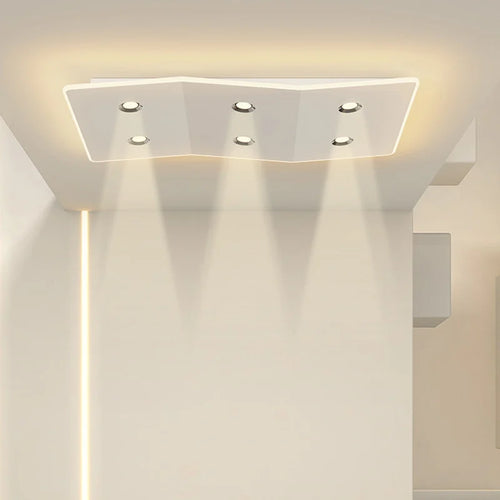 Plafonnier led moderne pour décor maison luminaire allée balcon - vue 2 sur 12