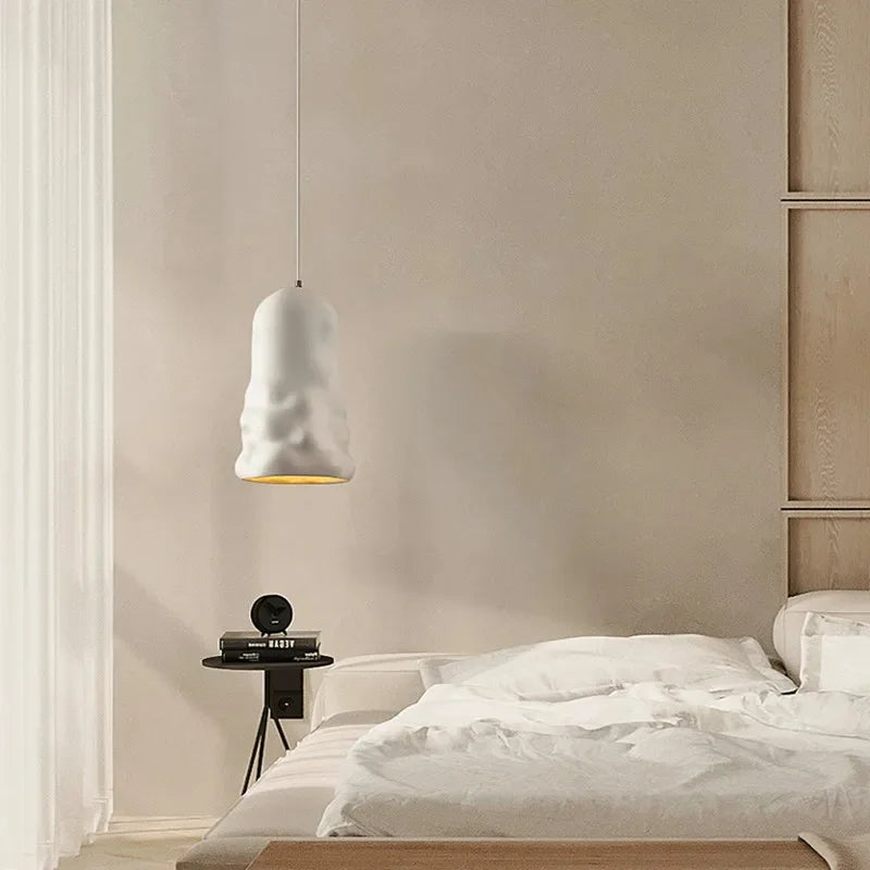 Nordic Wabi Sabi Dining Room Pendant Lights French Creamy Wind Loft Bedroom Cafe Chandelier Lamp Bar Table LED Home Decor Lamps - vue 6 sur 10