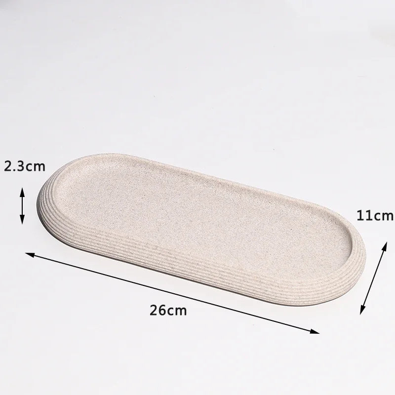 kit moderne d'accessoires de salle de bain en sable et gravier - vue 17 sur 18