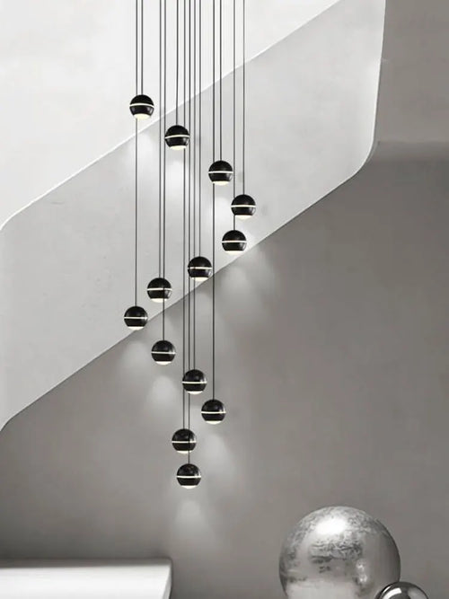 lustre à boules modèle 2022 luminaire suspendu design moderne - vue 3 sur 14