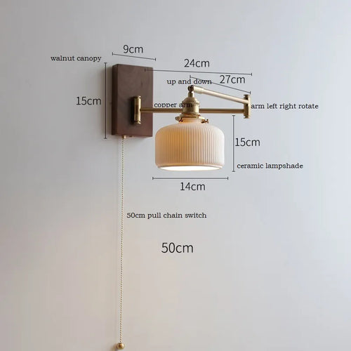 Applique murale LED en bois de frêne et de noyer - vue 21 sur 23