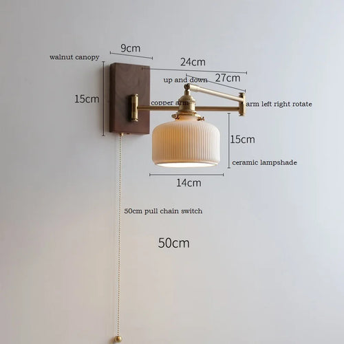 Applique murale LED en bois de frêne et de noyer - vue 21 sur 23
