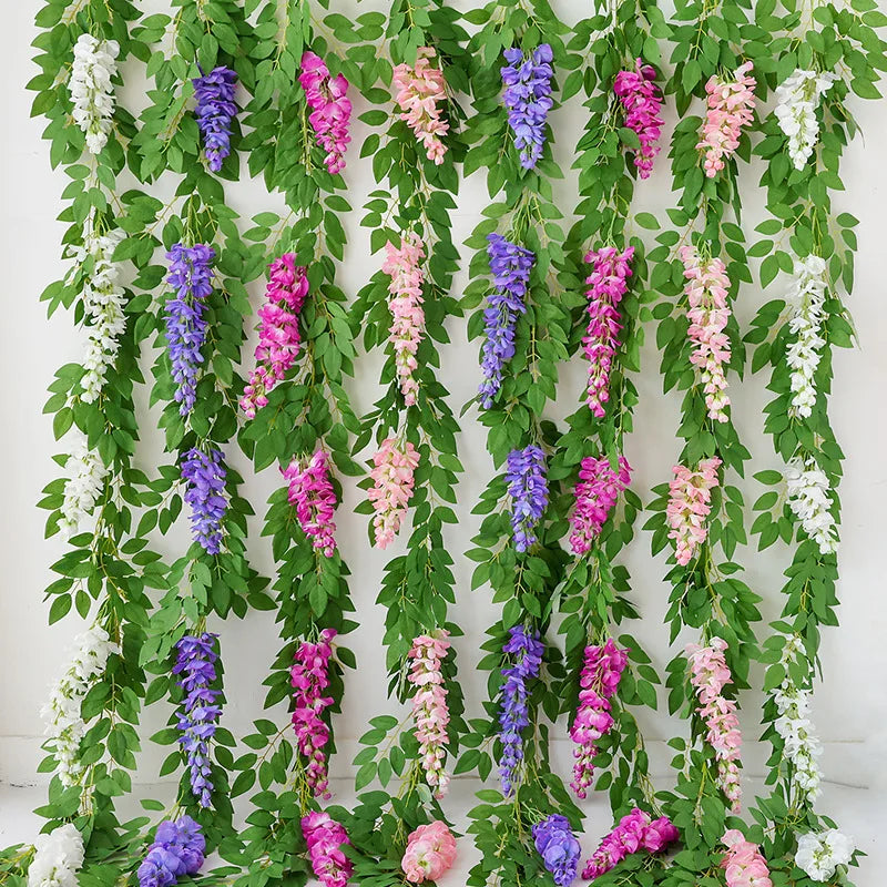 guirlande de fleurs artificielles pour décoration de mariage - vue 4 sur 10