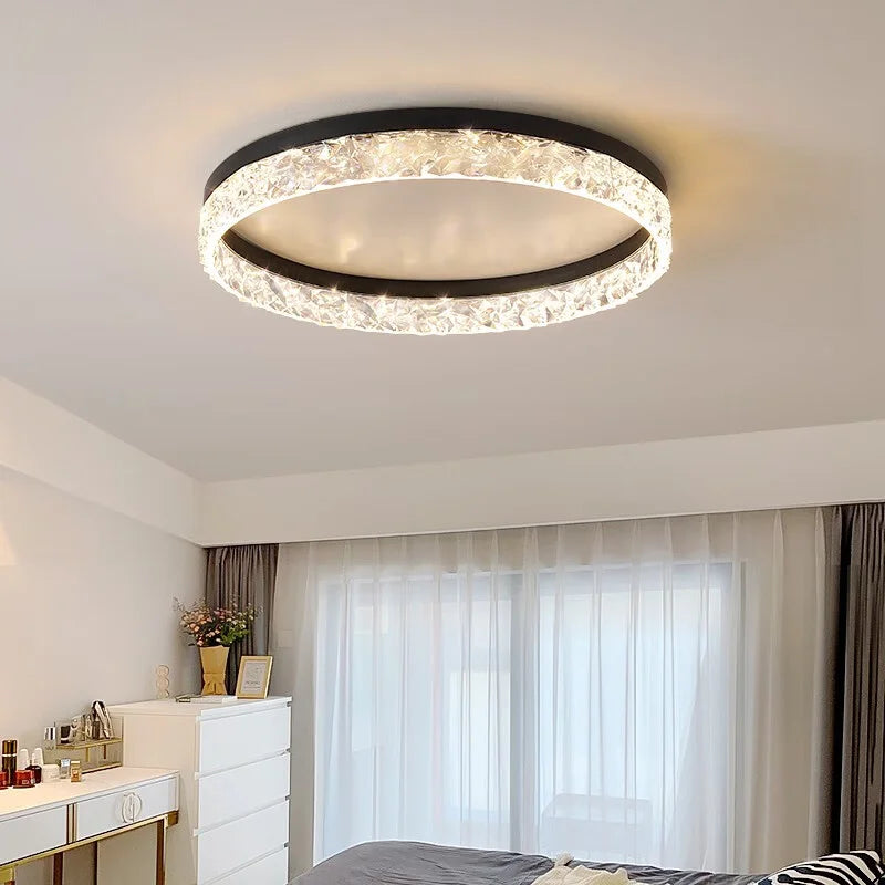 plafonnier nordique moderne à leds réglable et brillant - vue 3 sur 15