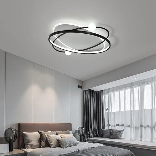 plafonnier led moderne avec télécommande pour décoration intérieure - vue 3 sur 10