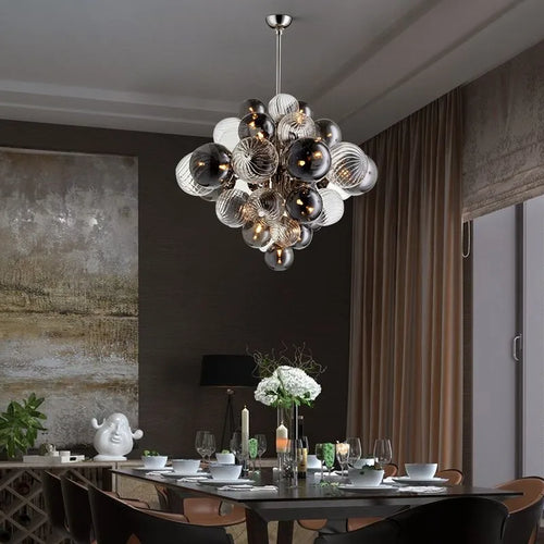 Scandinavia Designer Hanging Rod Pendant Light Ceiling Chandelier Suspension Lamp for Living Room Bedroom - vue 6 sur 9