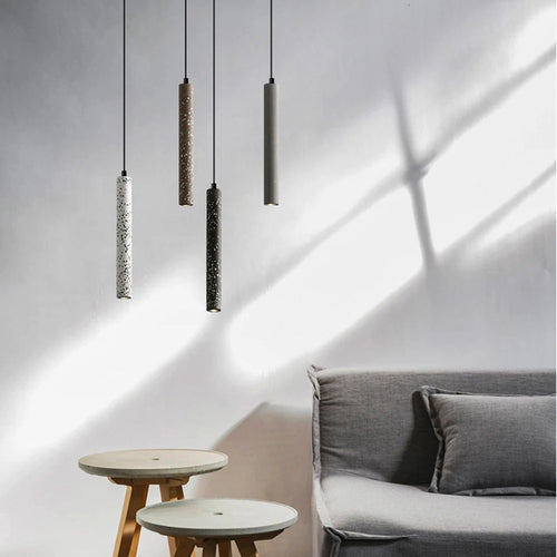 Suspension en forme de Tube Long en ciment - vue 4 sur 14