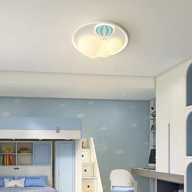 plafonnier moderne montgolfière pour chambre de fille - vue 4 sur 9