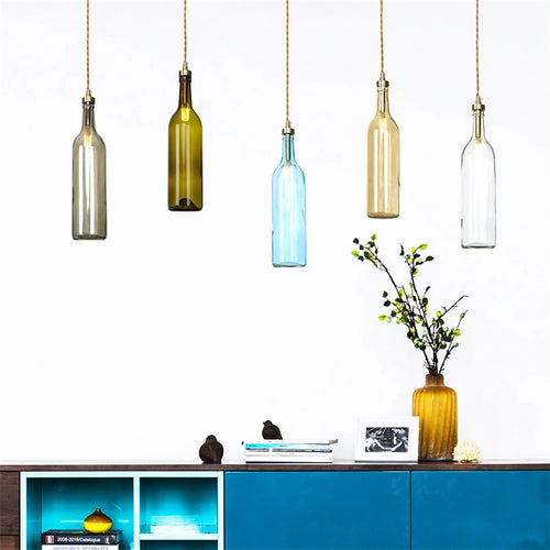 suspension LED en laiton et verre design moderne décoratif - vue 10 sur 12