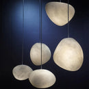 Suspension led en gypse flocon de neige avec texture marbre