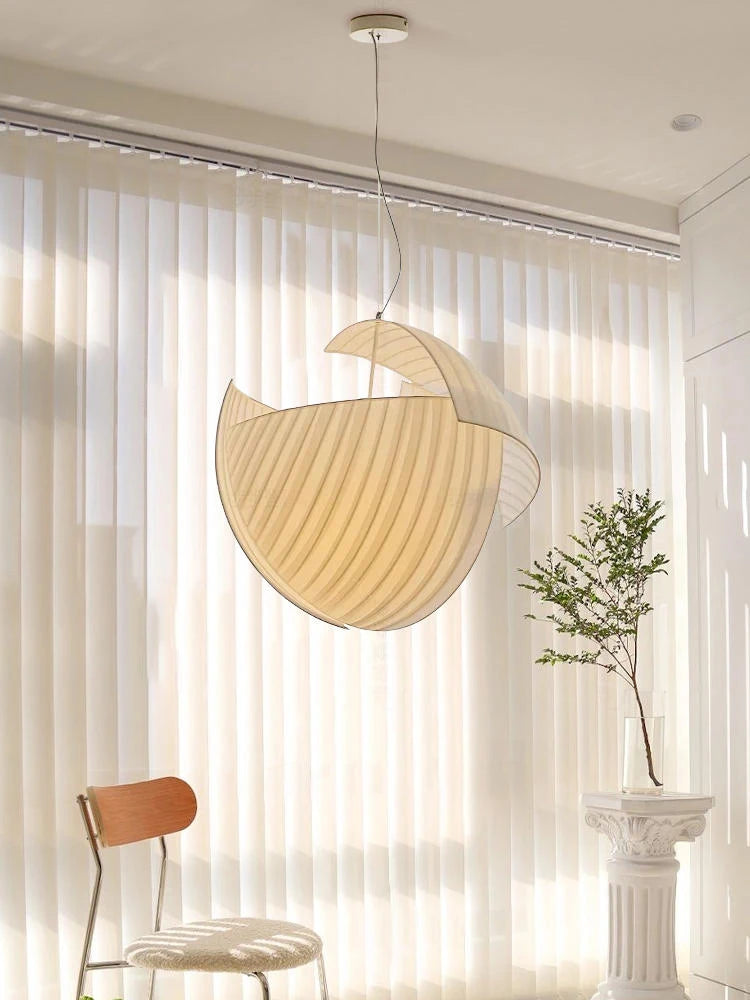 lustre à led style wabi sabi pour décoration intérieure - vue 6 sur 7