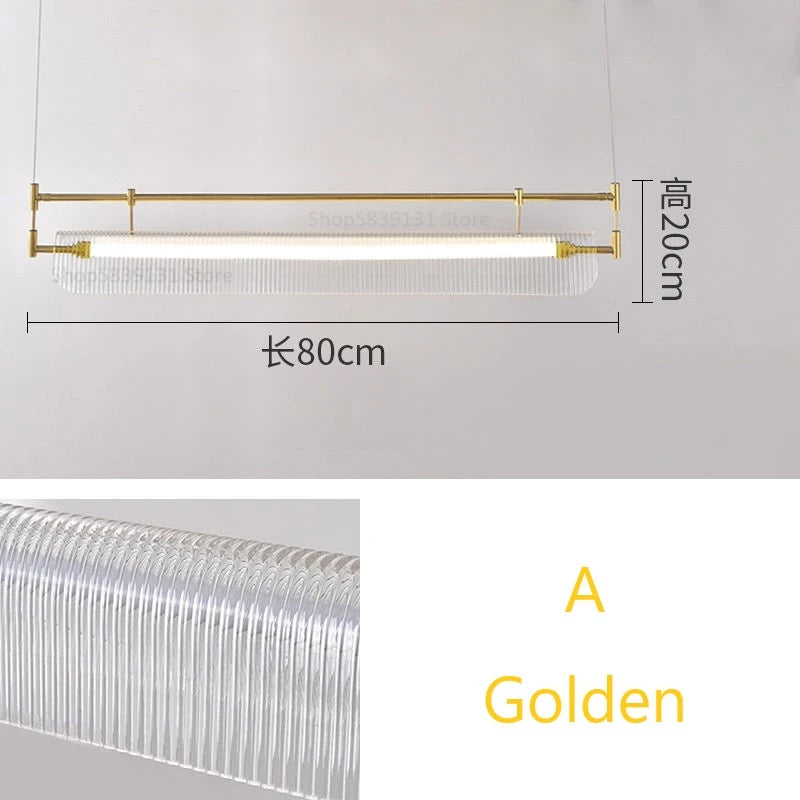suspension minimalistes italiennes en acrylique led modernes - vue 15 sur 18