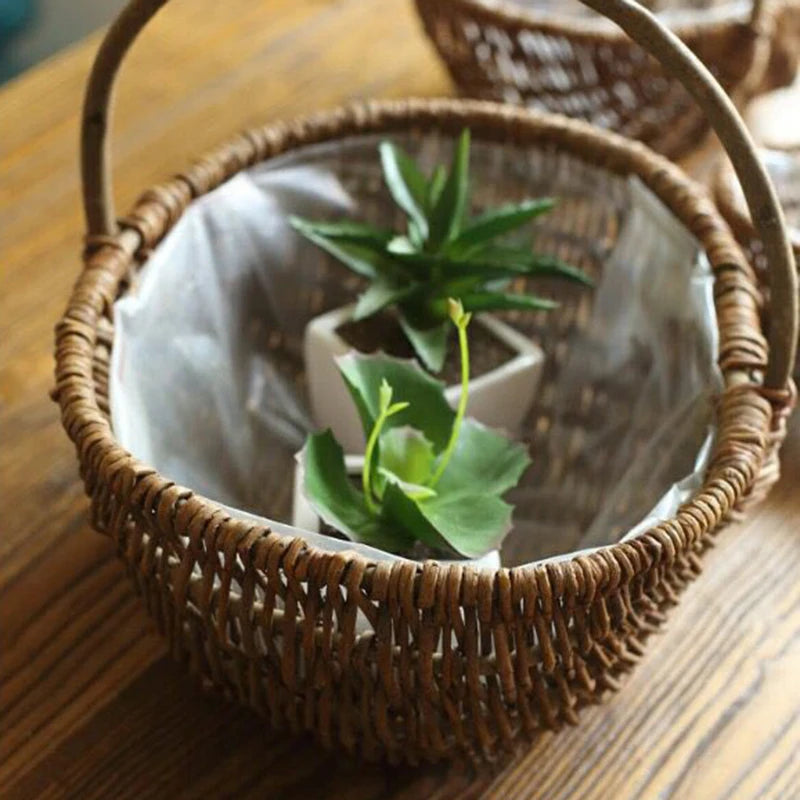 panier tissé à la main pour fruits et légumes rangement et pique-nique - vue 5 sur 29