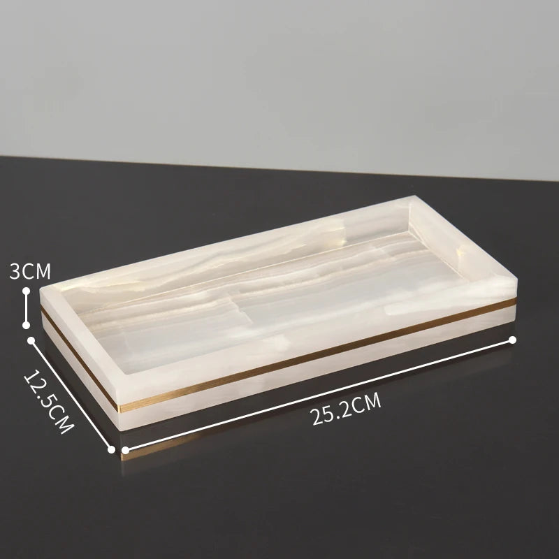 ensemble daccessoires en marbre naturel pour salle de bain - vue 13 sur 22
