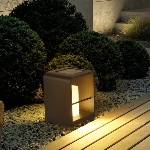 Lampe de jardin moderne solaire LED clôture lumière IP54 extérieur étanche ambiance éclairage pelouse lumières Villa cour décor lampadaires - vue 6 sur 21