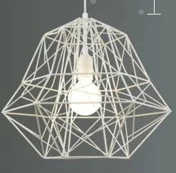 suspension vintage en cage géométrique pour restaurant et bar - vue 12 sur 12